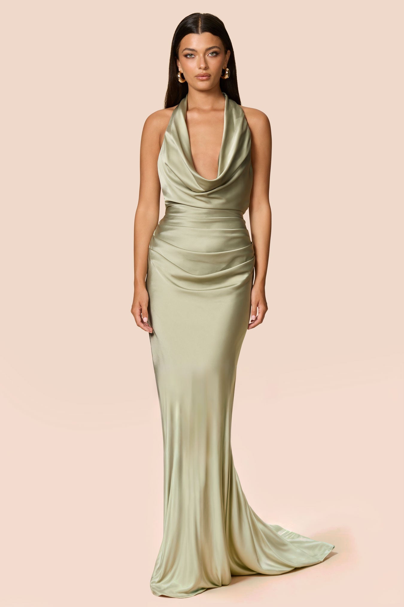 Penelope Drape Gown With Train - Nookie