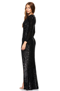 Sensation Plunge LS Gown - Nookie