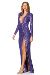 Sensation Plunge LS Gown - Nookie