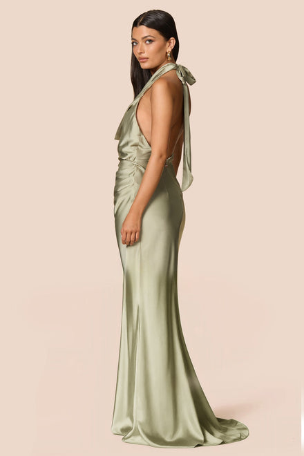 Penelope Drape Gown With Train - Nookie